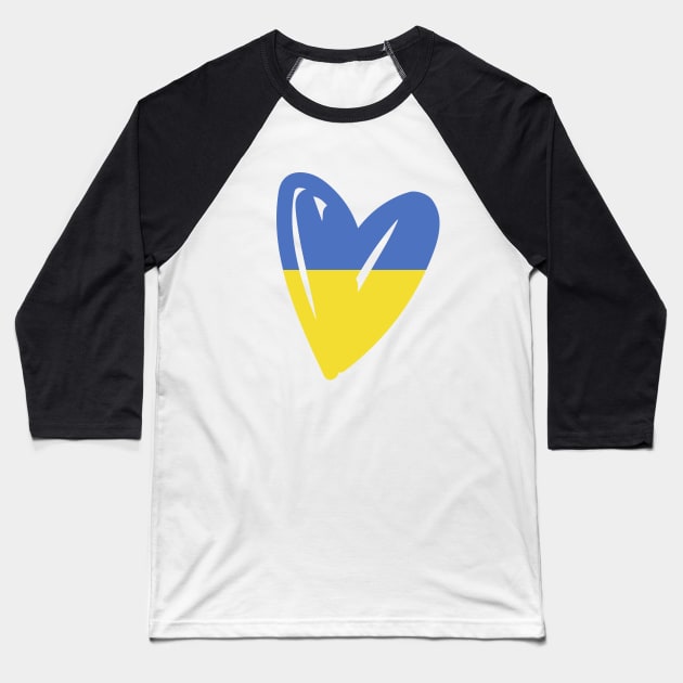 Love for Ucraine Baseball T-Shirt by Pacesyte